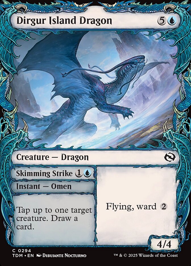 Dirgur Island Dragon // Skimming Strike, Tarkir: dragonstorm Card Art