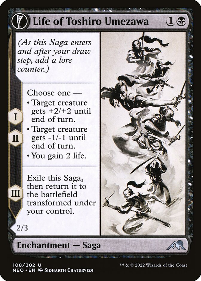 Life of Toshiro Umezawa // Memory of Toshiro, Kamigawa: neon dynasty Card Art