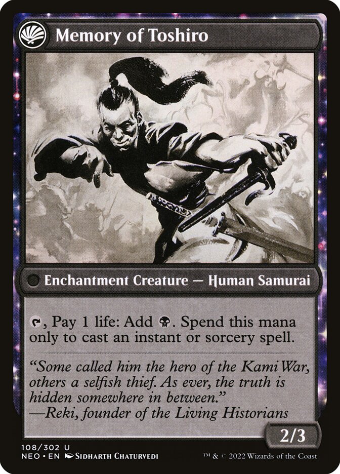 Life of Toshiro Umezawa // Memory of Toshiro, Kamigawa: neon dynasty Card Art