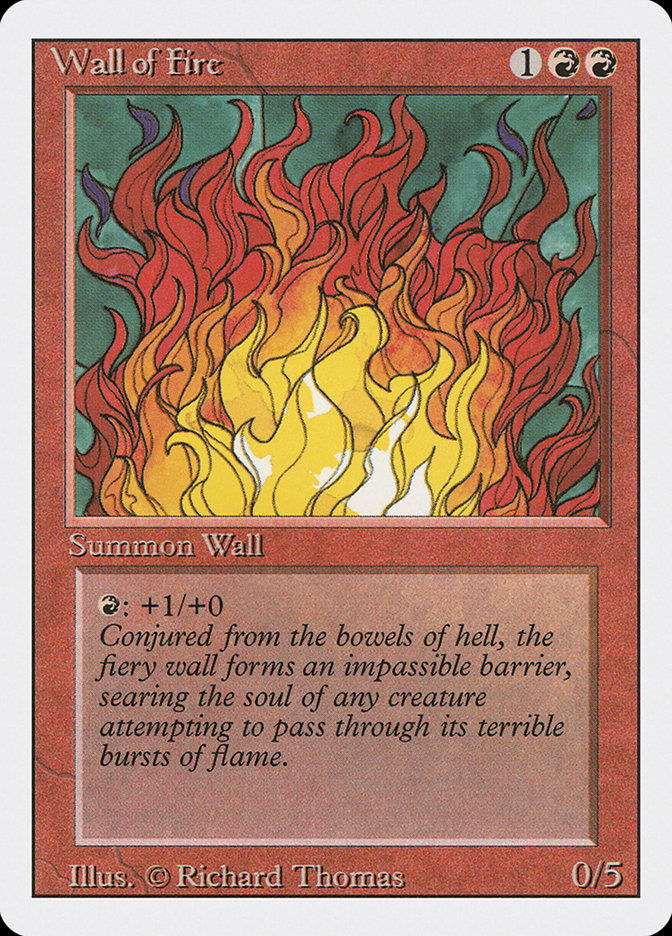 Wall of Fire, Revised edition Card Art