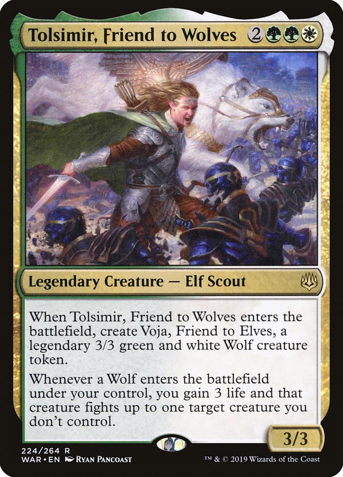 Tolsimir, Friend to Wolves, War of the spark Card Art