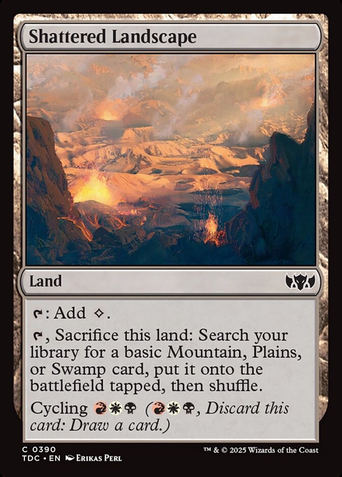 Shattered Landscape, Tarkir: Dragonstorm Commander Card Art