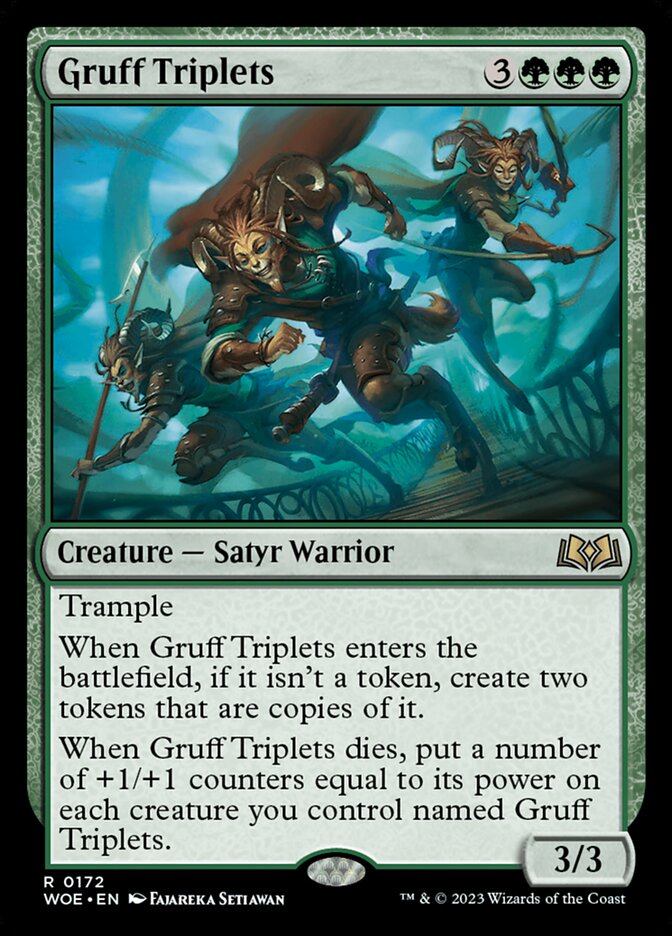 Gruff Triplets, Wilds Of Eldraine Card Art