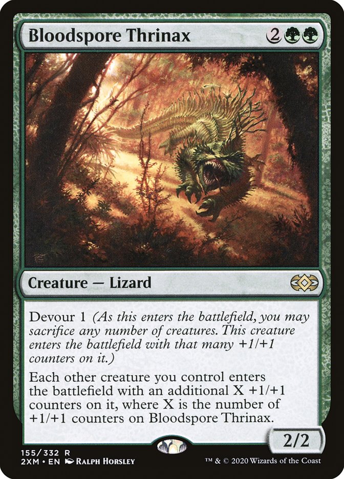 Bloodspore Thrinax, Double masters Card Art