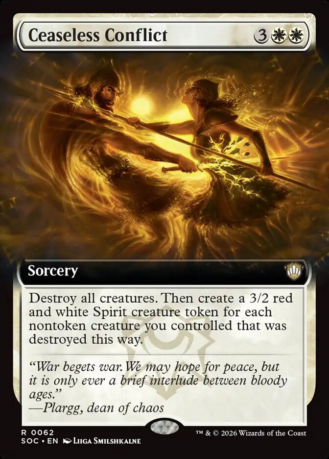 Ceaseless Conflict, Secrets Of Strixhaven Commander Card Art