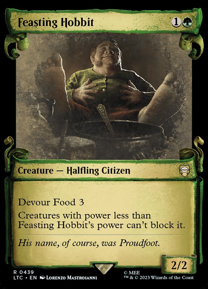 Feasting Hobbit, Tales Of Middle-Earth Commander Card Art