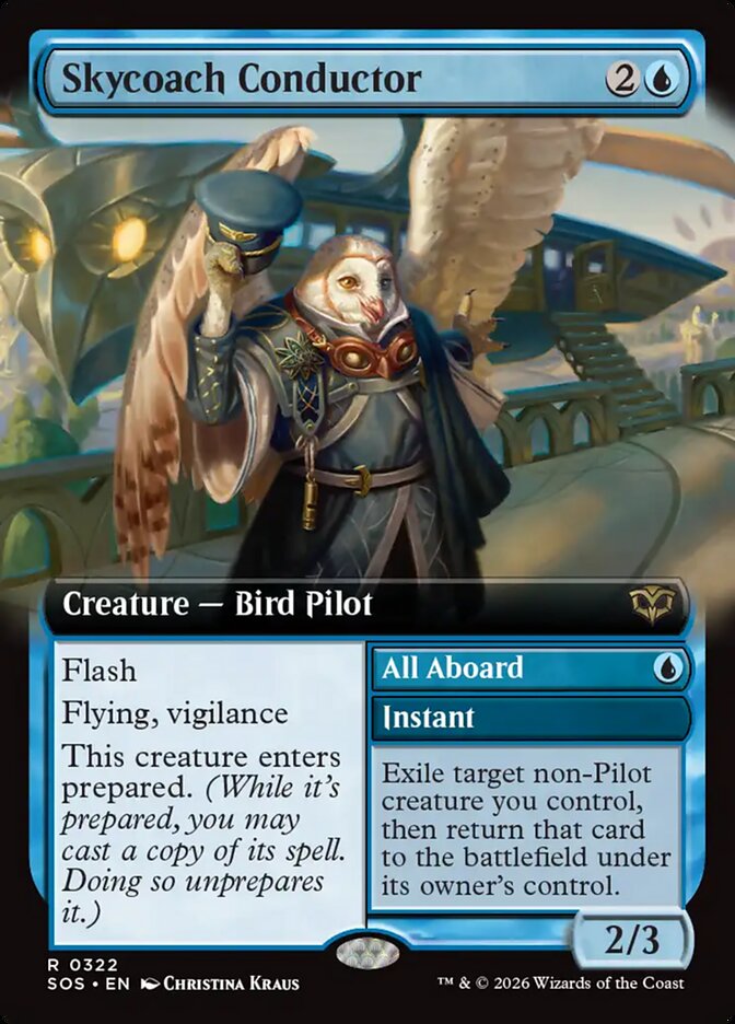 Skycoach Conductor // All Aboard, Secrets Of Strixhaven Card Art