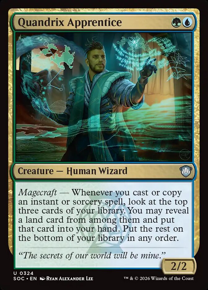 Quandrix Apprentice, Secrets Of Strixhaven Commander Card Art