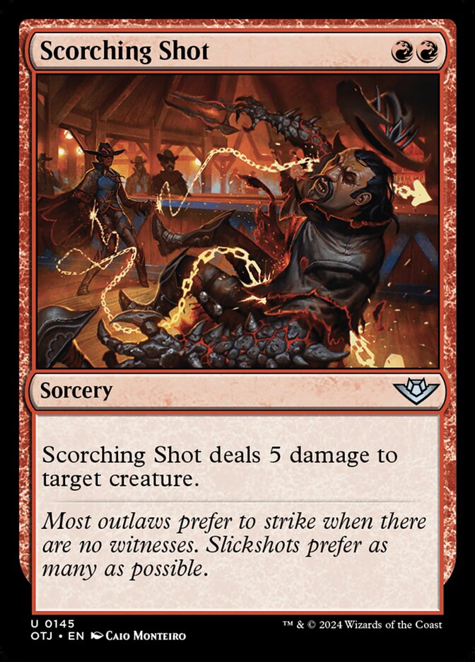 Scorching Shot, Outlaws of thunder junction Card Art