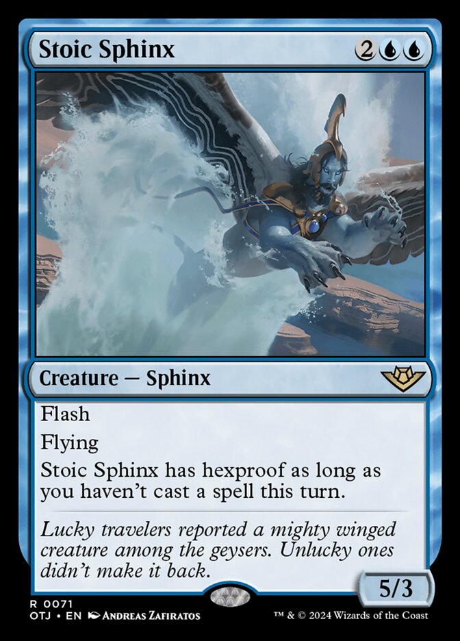 Stoic Sphinx, Outlaws of thunder junction Card Art