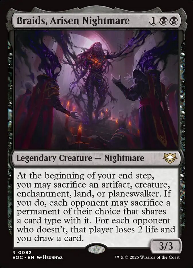 Braids, Arisen Nightmare, Edge Of Eternities Commander Card Art