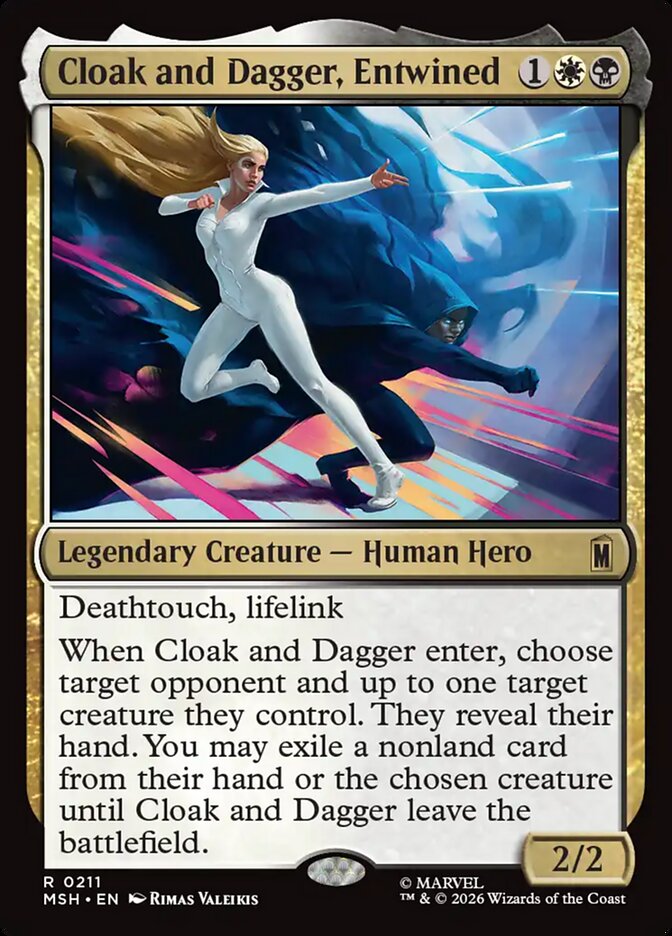 Cloak and Dagger, Entwined, Marvel Super Heroes Card Art