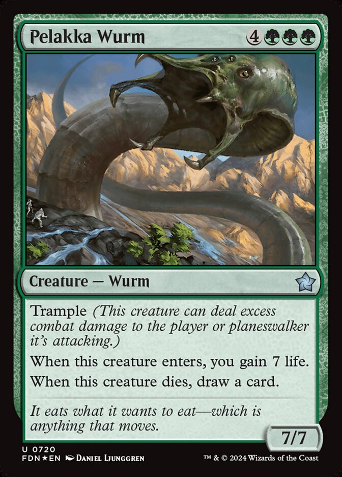 Pelakka Wurm, Foundations Card Art