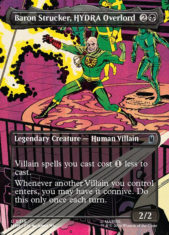 Baron Strucker, HYDRA Overlord, Marvel Super Heroes Card Art