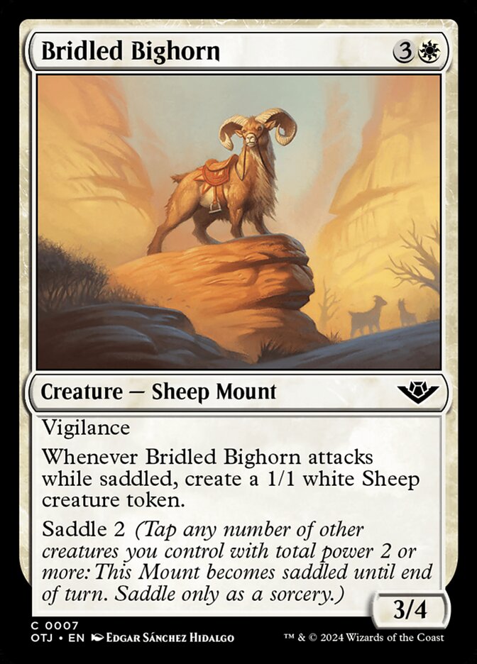 Bridled Bighorn, Outlaws of thunder junction Card Art