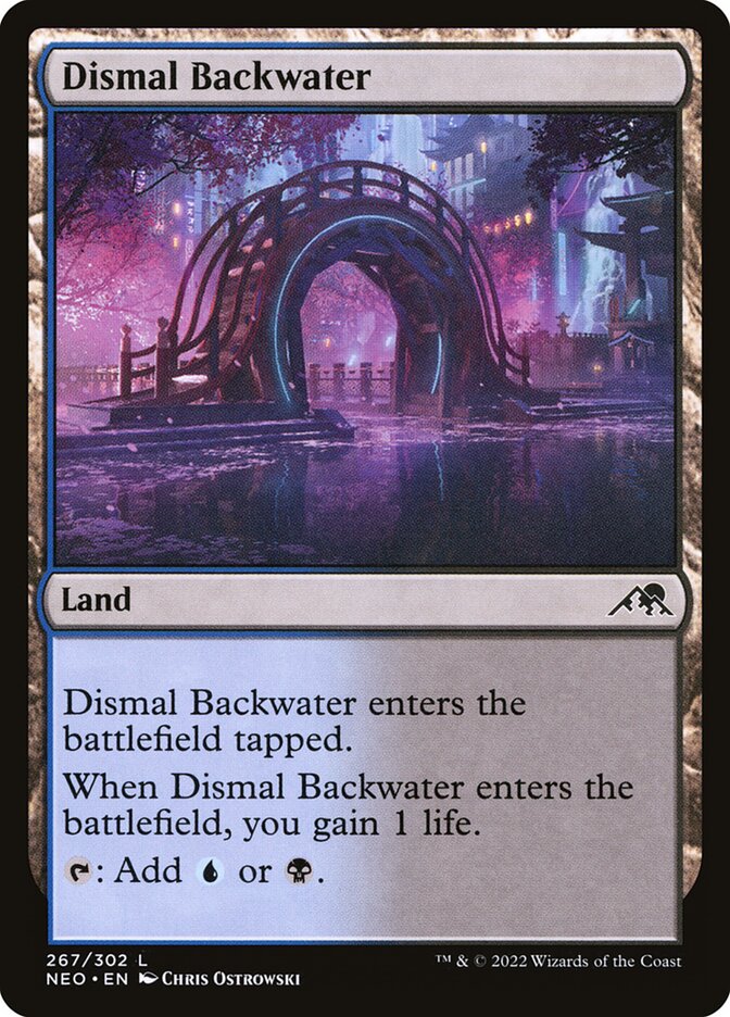 Dismal Backwater, Kamigawa: neon dynasty Card Art