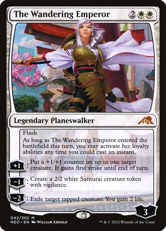 The Wandering Emperor, Kamigawa: Neon Dynasty Card Art