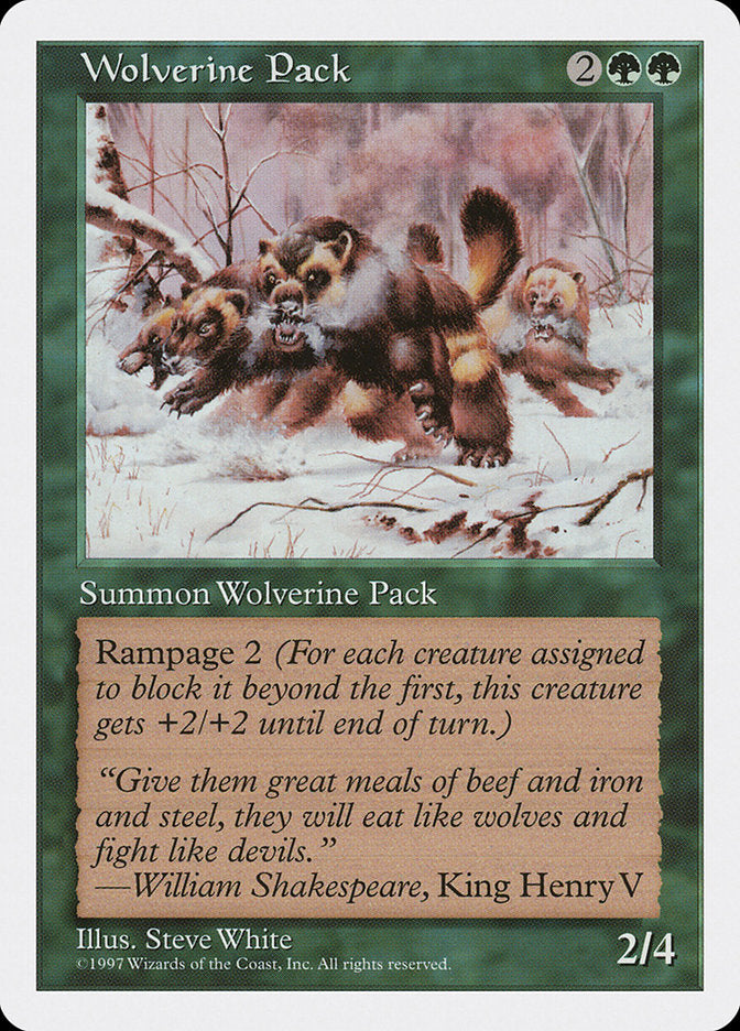 Wolverine Pack, Fifth edition Card Art