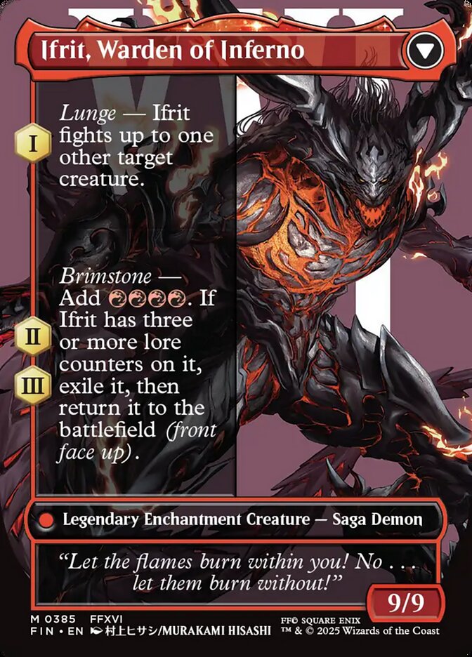 Clive, Ifrit's Dominant // Ifrit, Warden of Inferno, Final fantasy Card Art