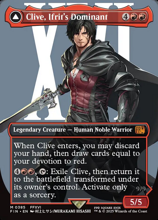 Clive, Ifrit's Dominant // Ifrit, Warden of Inferno, Final fantasy Card Art