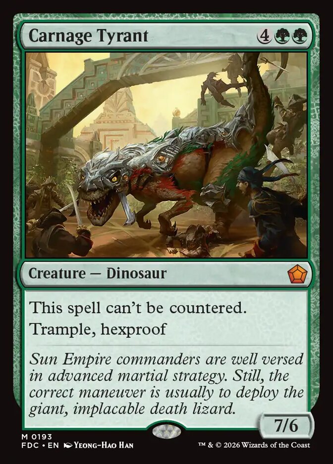 Carnage Tyrant, Foundations Commander Card Art