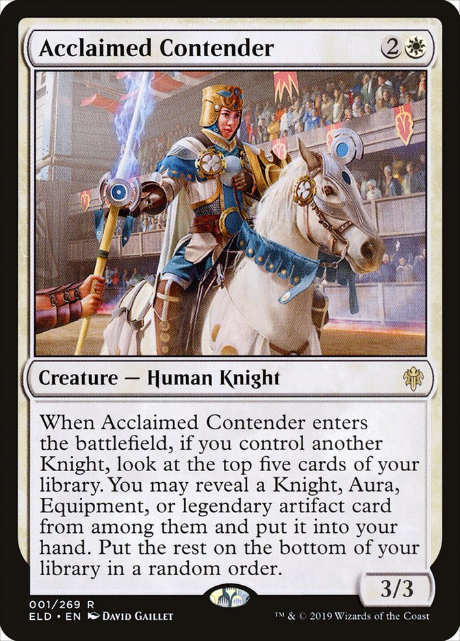 Acclaimed Contender, Throne of eldraine Card Art