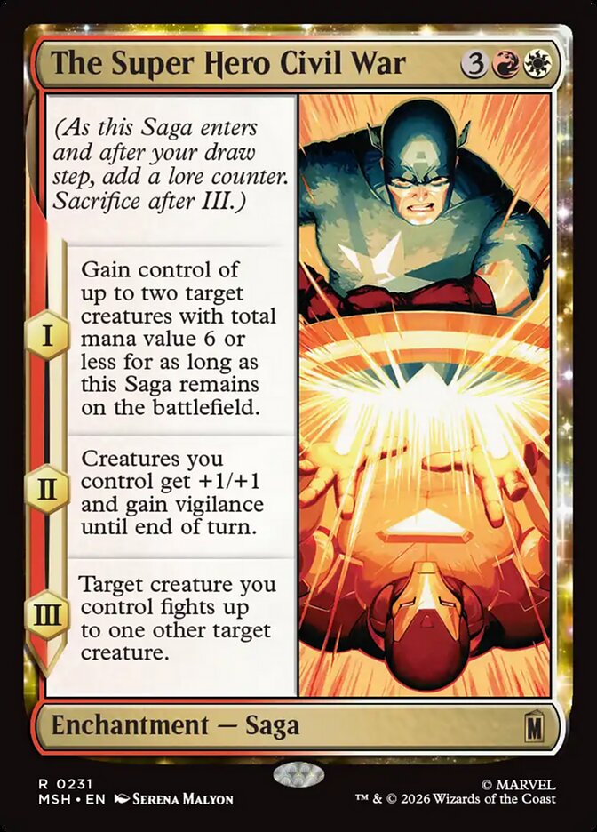 The Super Hero Civil War, Marvel Super Heroes Card Art