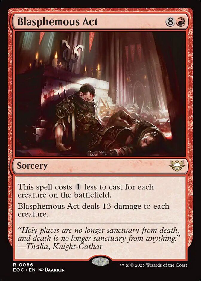 Blasphemous Act, Edge Of Eternities Commander Card Art