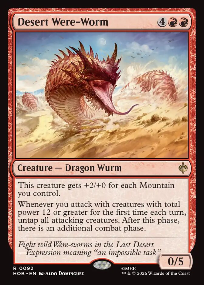Desert Were-Worm, The Hobbit Card Art