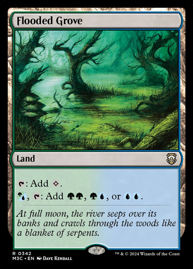 Flooded Grove, Modern Horizons 3 Commander Card Art