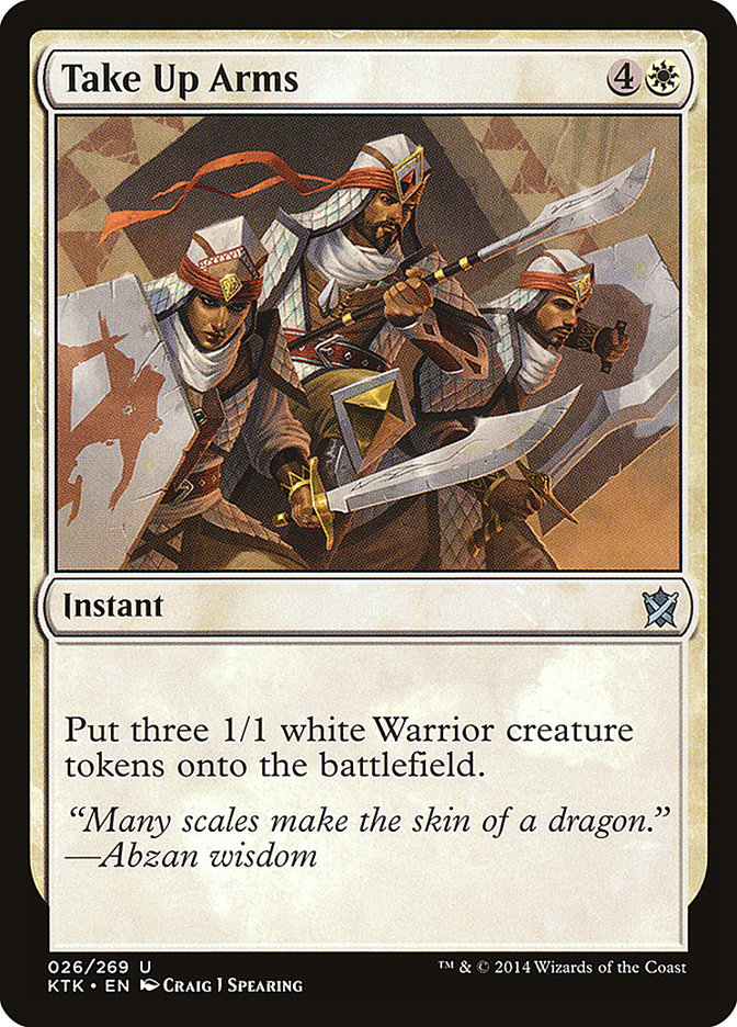 Take Up Arms, Khans Of Tarkir Card Art