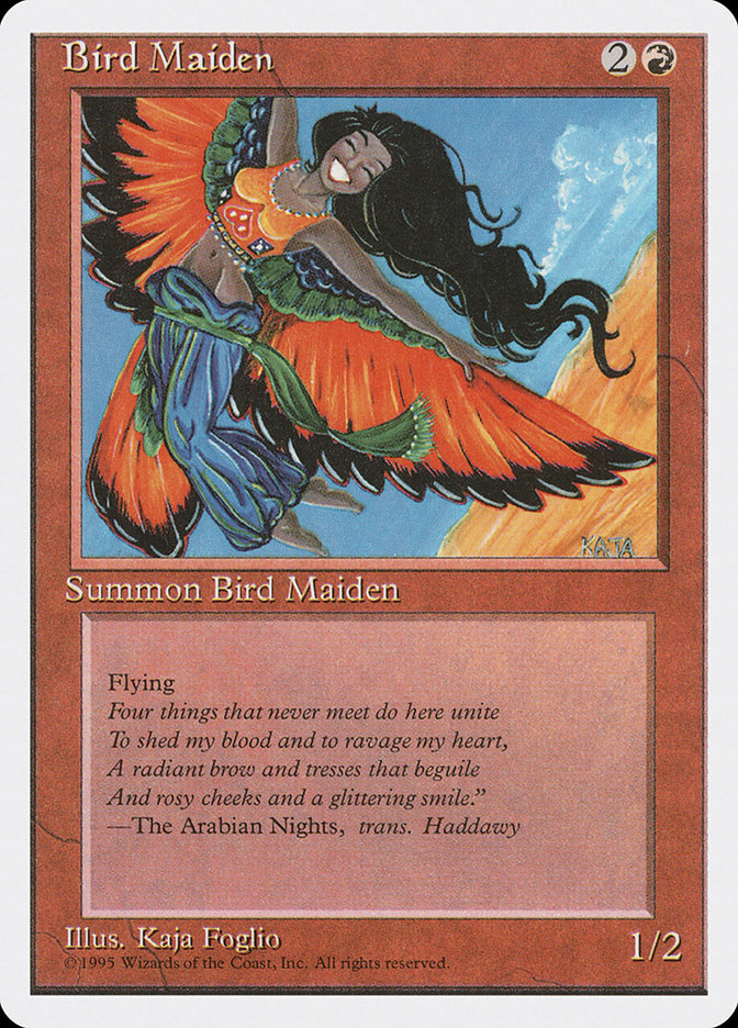 Bird Maiden, Fourth edition Card Art