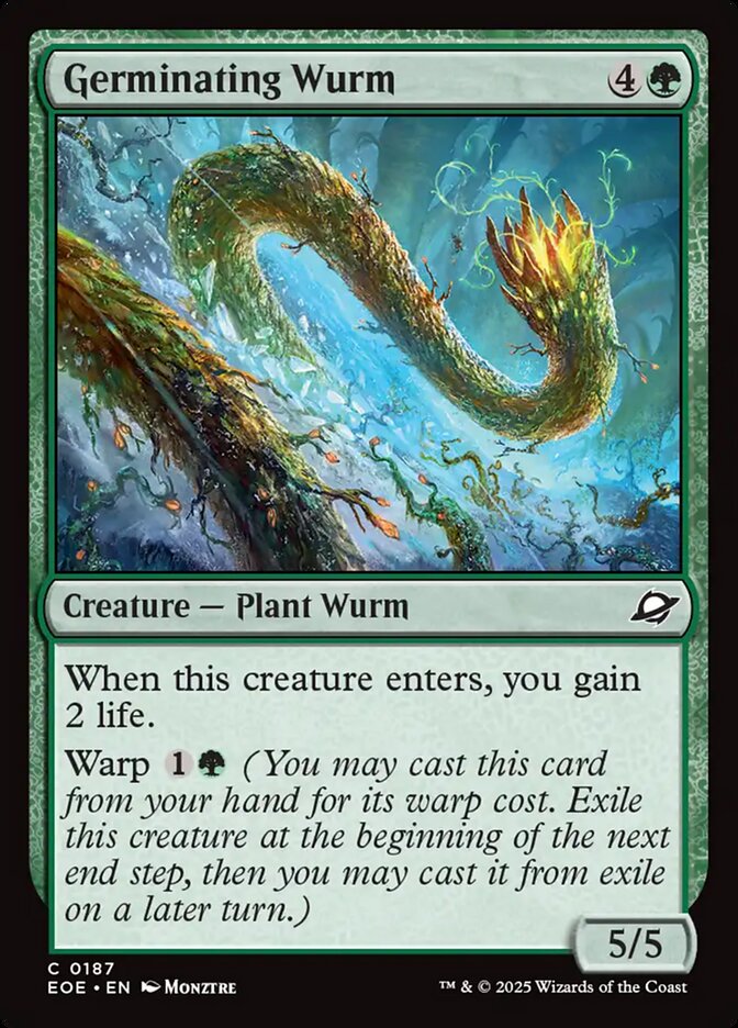 Germinating Wurm, Edge Of Eternities Card Art