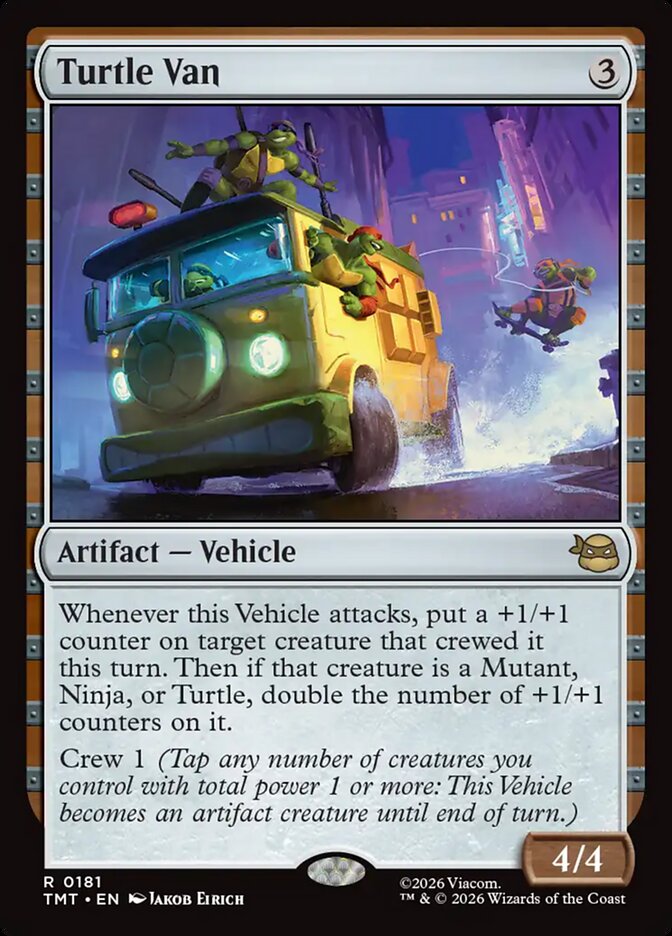 Turtle Van, Teenage Mutant Ninja Turtles Card Art