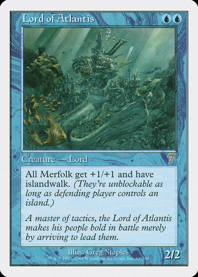 Lord of Atlantis, Seventh Edition Card Art