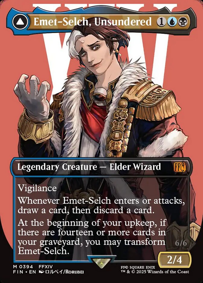 Emet-Selch, Unsundered // Hades, Sorcerer of Eld, Final fantasy Card Art