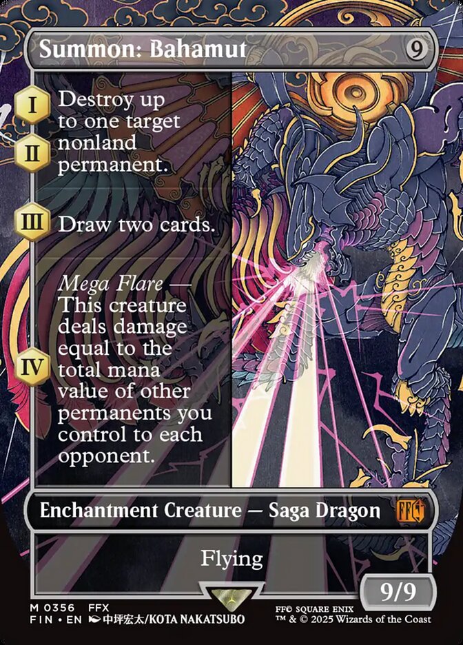 Summon: Bahamut, Final fantasy Card Art