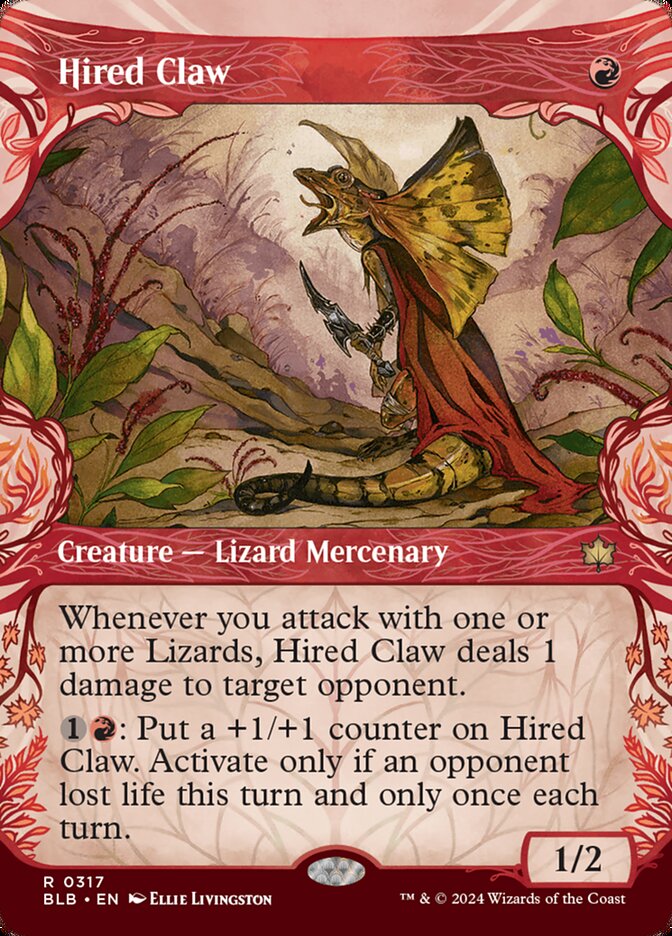 Hired Claw, Bloomburrow Card Art