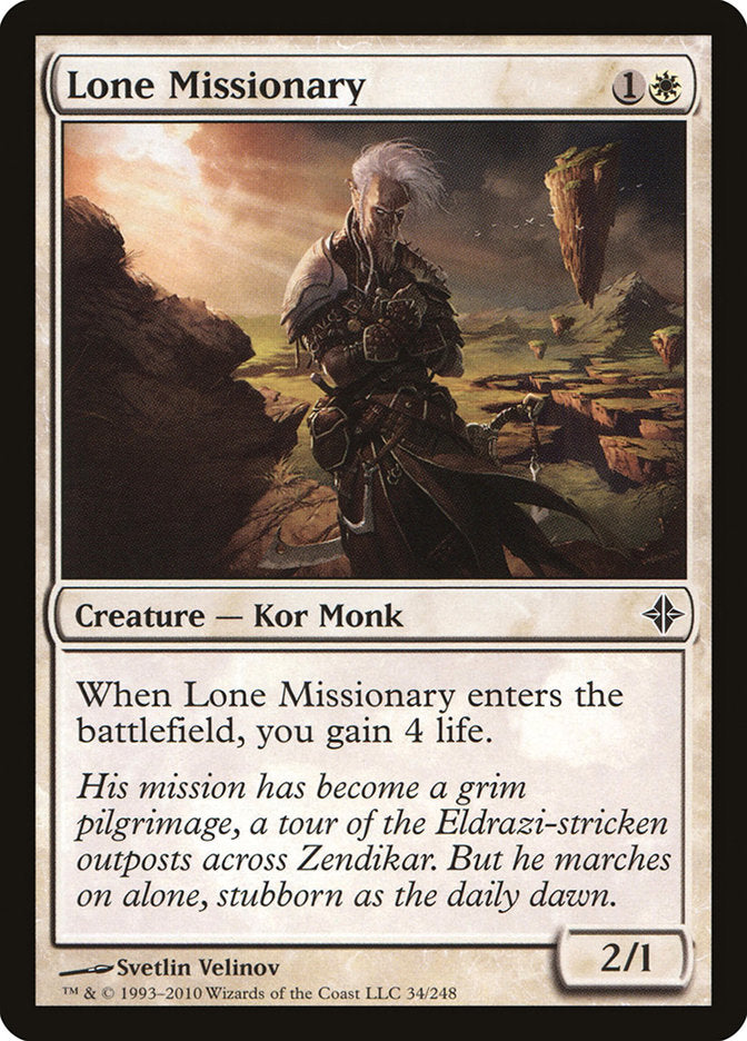 Lone Missionary, Rise Of The Eldrazi Card Art