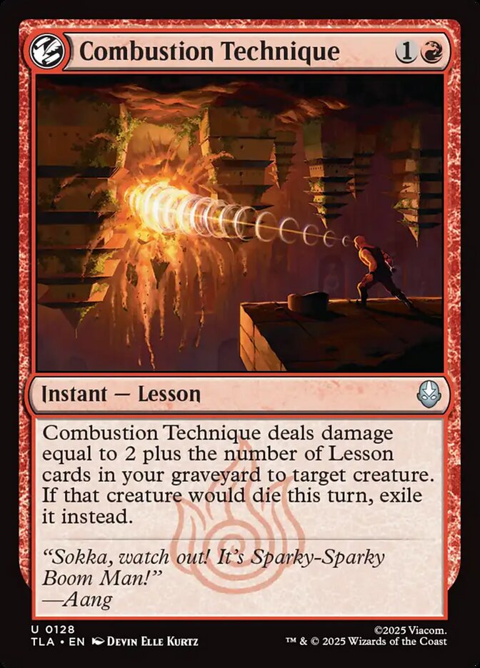 Combustion Technique, Avatar: The Last Airbender Card Art
