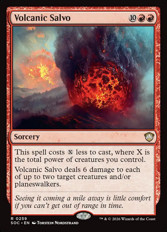 Volcanic Salvo, Secrets Of Strixhaven Commander Card Art