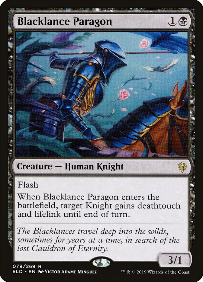 Blacklance Paragon, Throne of eldraine Card Art