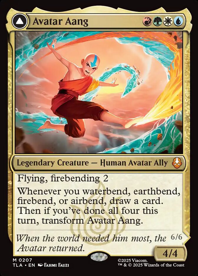 Avatar Aang // Aang, Master of Elements, Avatar: The Last Airbender Card Art
