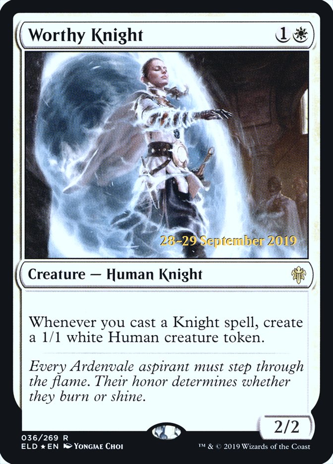 Worthy Knight, Throne of eldraine promos Card Art