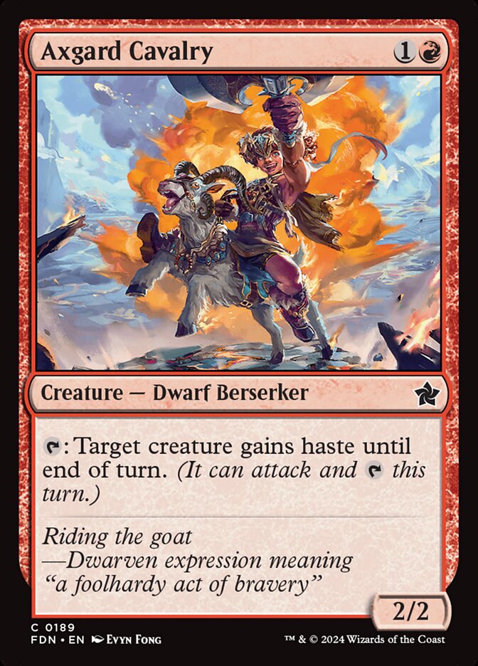 Axgard Cavalry, Foundations Card Art