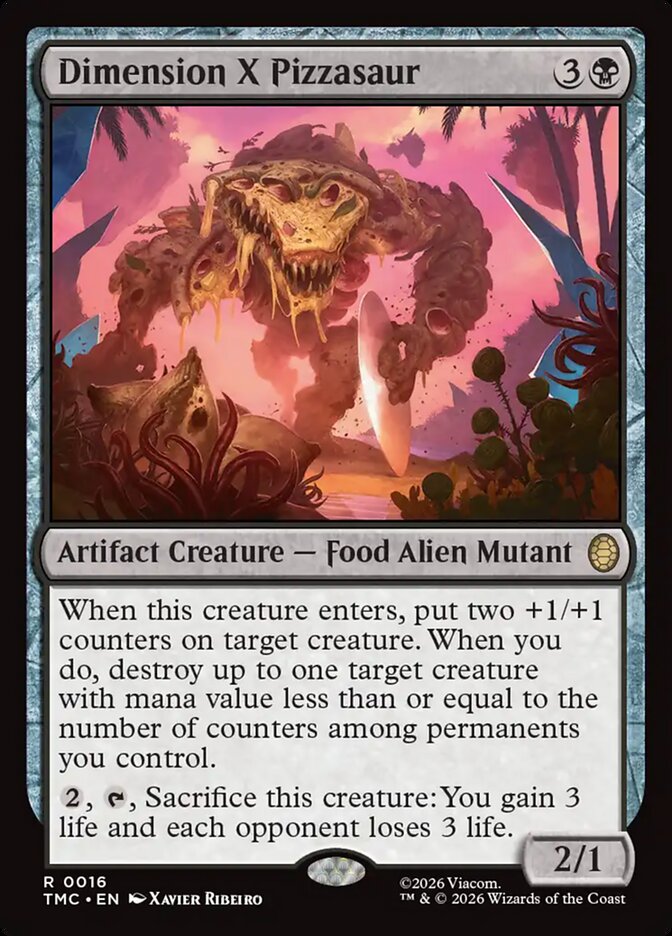 Dimension X Pizzasaur, Teenage Mutant Ninja Turtles Eternal Card Art
