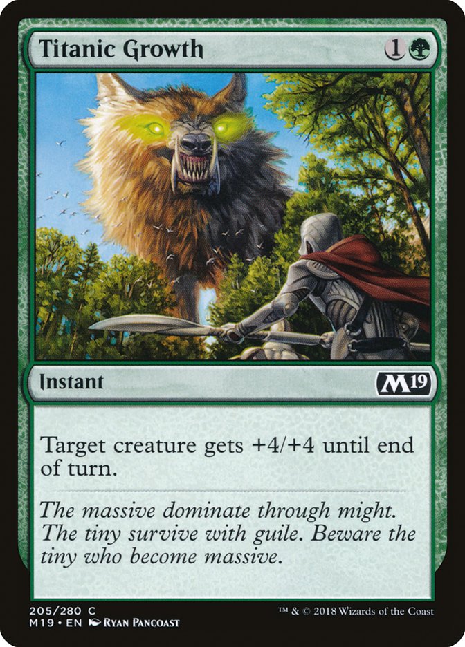 Titanic Growth, Core Set 2019 Card Art