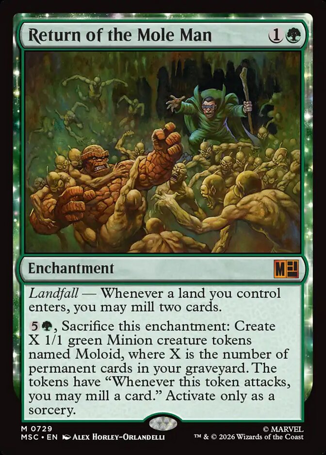 Return of the Mole Man, Marvel Super Heroes Commander Card Art