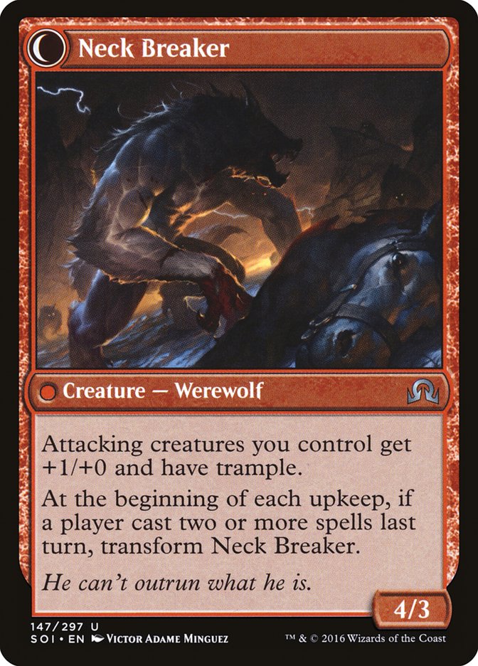 Breakneck Rider // Neck Breaker, Shadows Over Innistrad Card Art