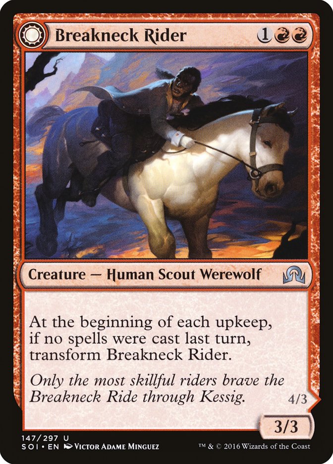 Breakneck Rider // Neck Breaker, Shadows Over Innistrad Card Art